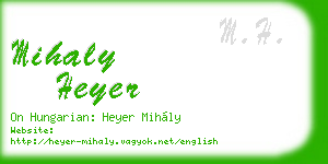 mihaly heyer business card